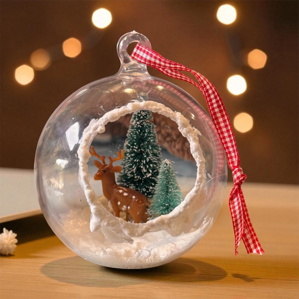 homemade faux snow - ornament